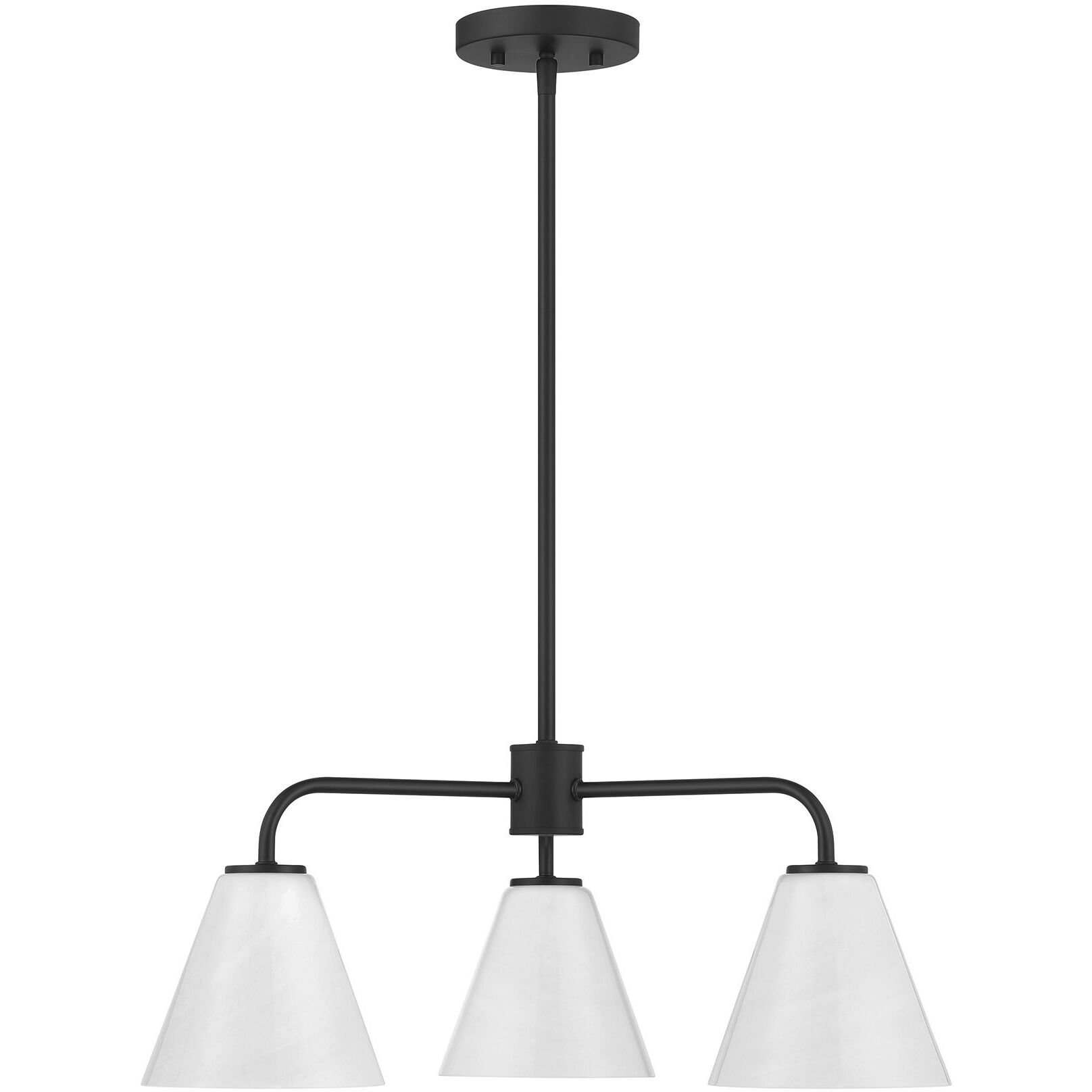 Blair 3 Light 24 inch Matte Black Chandelier Ceiling Light